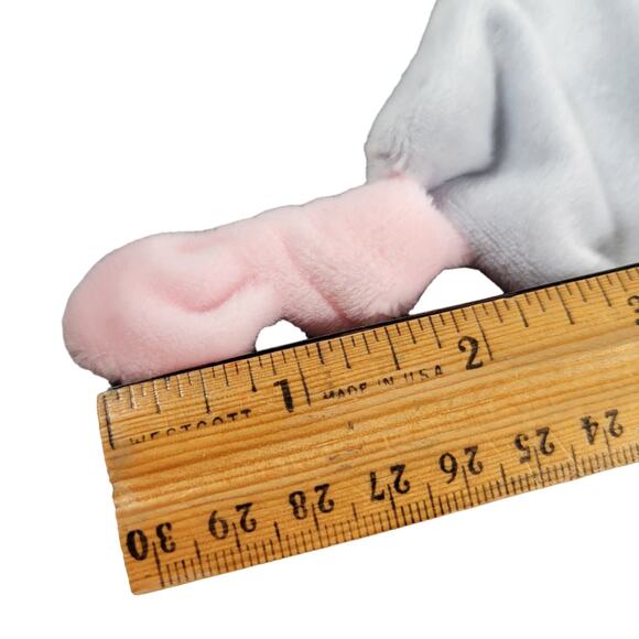 Dan Dee Baby Elephant Lovey Blanket Gray Pink Plush Rattle Security Blanket Toy - Picture 11 of 16